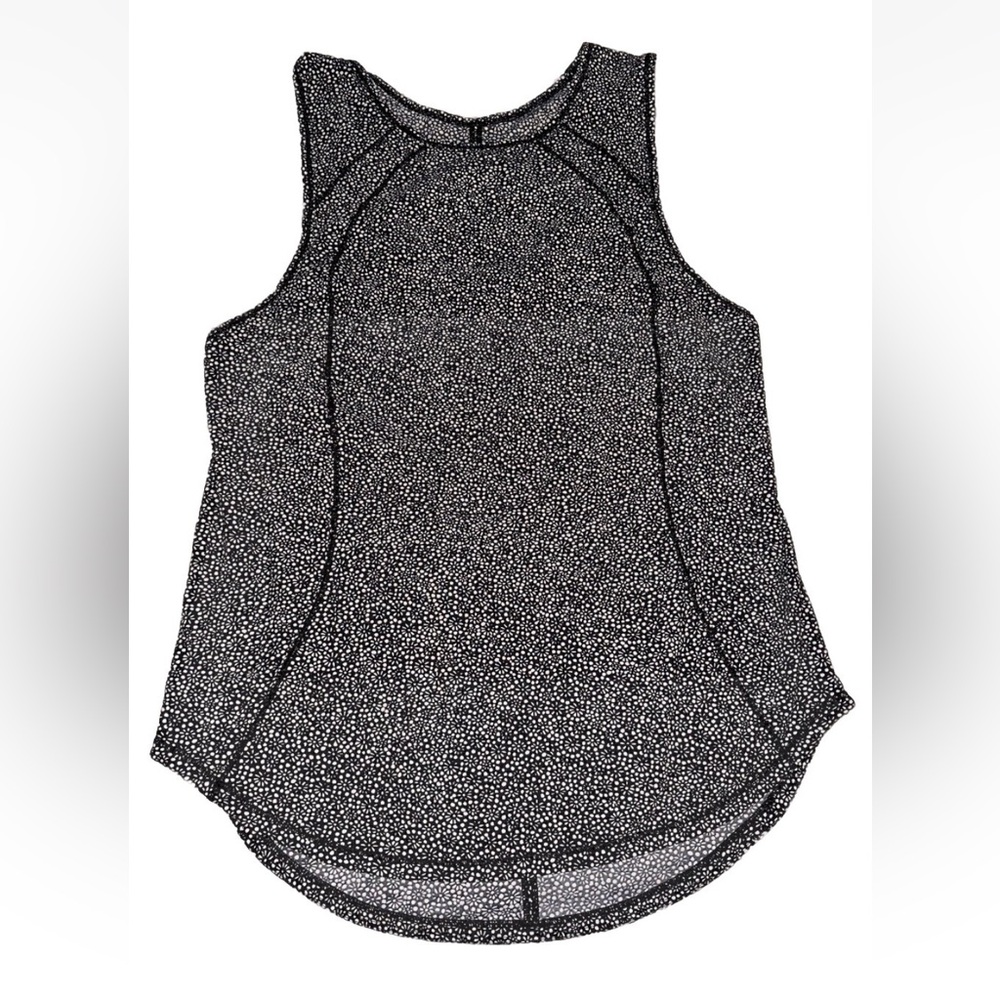 Lululemon Sculpt Tank Flower Print Tank Black & White